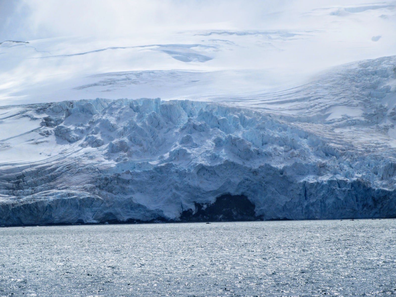 Archive photograph of a glacier face on Elephant Island, Antarctica, taken December 26, 2019.