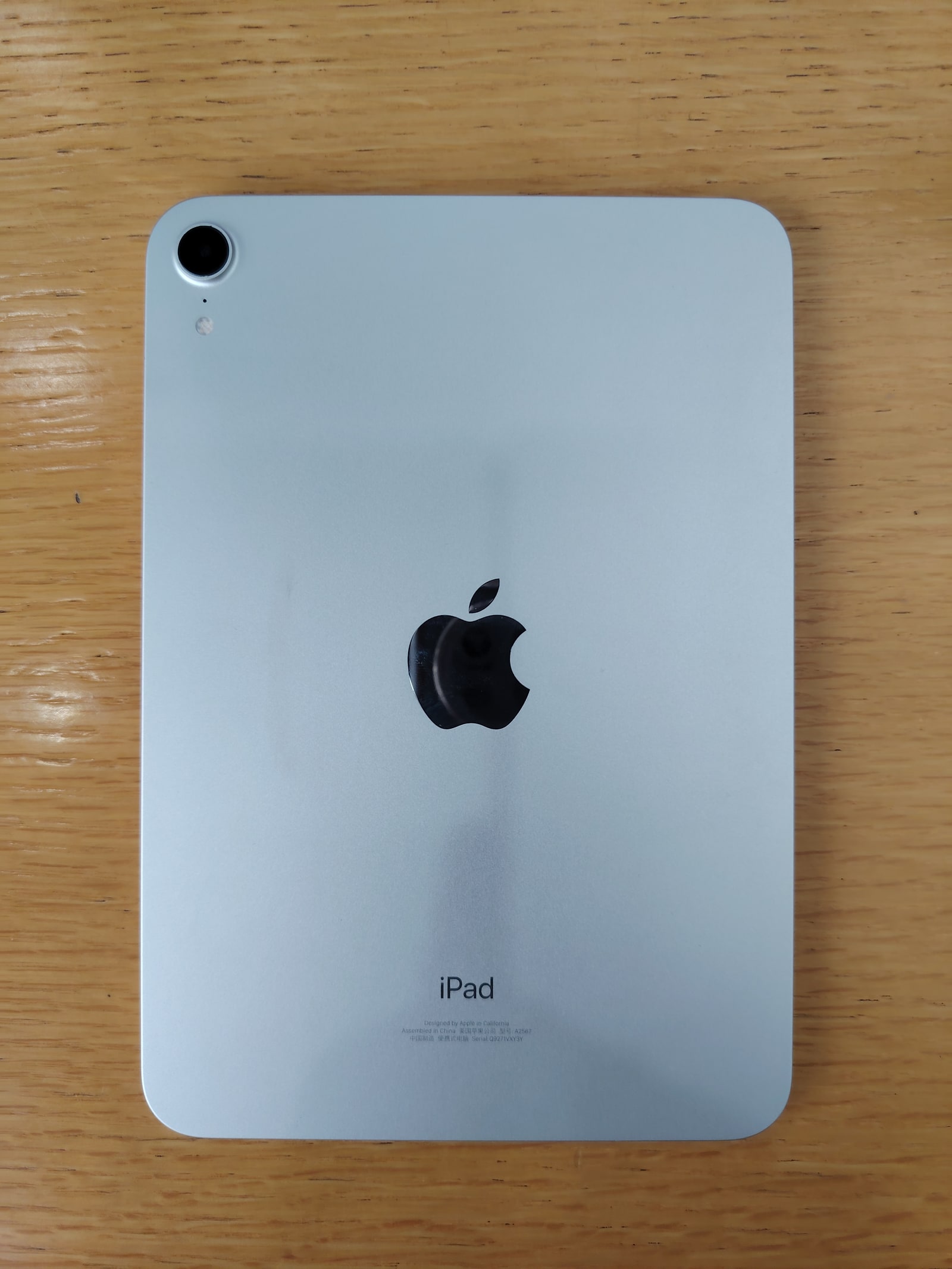Archive sixth-generation iPad mini rear, photographed in May 2025; not the A20 Pro model.