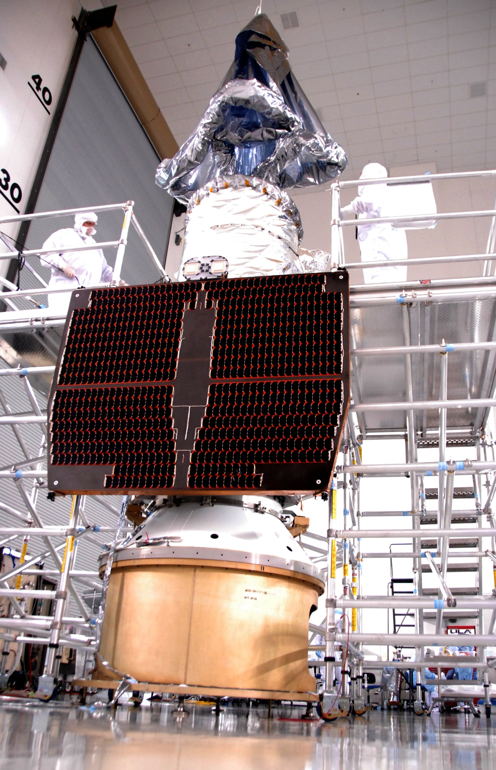 Archive WISE spacecraft being covered for transport in 2009; not NEO Surveyor.